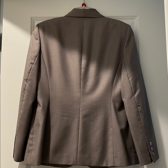 Kasper Jacket Blazer Women Size 6P Taupe Tailored Detailed Stitching - Picture 10 of 15